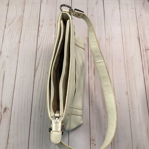 Women's Liz & Company Eggshell Colored Leather Purse - Picture 4 of 6